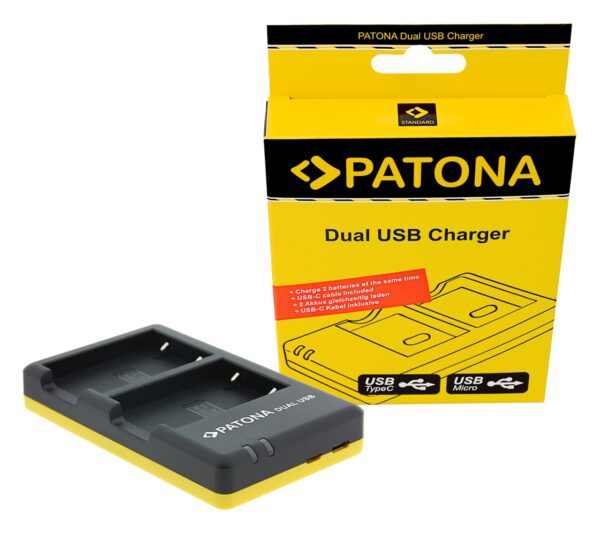 Dual Quick-Charger Nikon EN-EL5+, ENEL5 incl. Micro-USB cabel