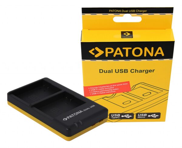 Dual Quick-Charger Nikon EN-EL14, ENEL14 incl. USB-C cable